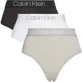 Calvin klein string 3 pack Calvin Klein High Waist Thong 3-pack - Black/White/Grey Heather