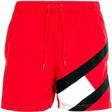 Herr - Röda Badkläder Tommy Hilfiger Colour Blocked Slim Fit Mid Length Swim Shorts - Primary Red