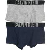 Bomull Boxershorts Barnkläder Calvin Klein Boy's Intense Power Trunks 2-pack - Grey Heather/ Blue Shadow (B70B700122)