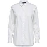Dam - Nylon Skjortor Selected Organic Cotton Shirt - White/Bright White