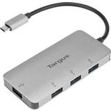 Silver - USB A-USB C - USB-kabel Kablar Targus USB C-3USB A M-F Adapter