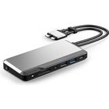 Kabeladaptrar Kablar Alogic USB C - 2USB A/3.5mm/2HDMI M-F Adapter