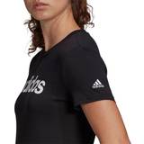 Adidas Dam - Omlottklänningar T-shirts adidas Essentials Slim Logo Tee - Black/White