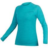 Endura Sport-BH:ar - Träningsplagg Underkläder Endura BaaBaa Blend Long Sleeve Base Layer Women - Sea Blue