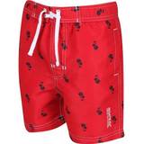 Regatta Kid's Skander II Swim Shorts - True Red Palm Print
