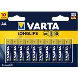 Varta AA (LR06) - Alkalisk - Engångsbatterier Batterier & Laddbart Varta Longlife AA 10-pack
