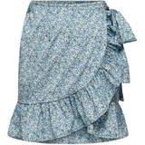 Omlott Kjolar Only Olivia Wrap Skirt - Blue/Dusk Blue