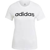 Adidas Dam - Kort ärmar T-shirts adidas Women's Loungewear Essentials Slim Logo T-shirt - White/Black