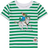 Tryckknappar T-shirts Pippi Striped T-Shirt - Green