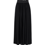 Dam - Viskos Kjolar Only Paperbag Maxi Skirt - Black