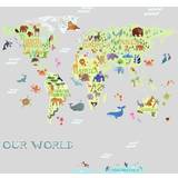 RoomMates Kid's World Map Peel and Stick Giant Wall Decals
