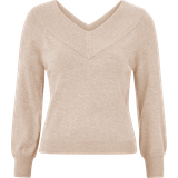 Dam - Off-Shoulder Tröjor Only Off Shoulder Sweater - Beige