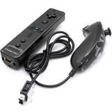 Wii remote plus Spelkontroller MTK Nintendo Wii Motion Plus Remote + Nunchuck - Black