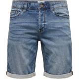 Herr Shorts Only & Sons Ply Life Jog Denim Shorts - Blue/Blue Denim