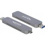 DeLock Externes Gehäuse für M.2 NVMe PCIe SSD USB TYP C & A
