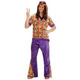60-tal - Lila Maskeradkläder Widmann Velvet Hippie Dude