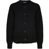 Elastan/Lycra/Spandex Koftor Selected Wool Blend Cardigan - Black