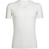 Herr - Nylon T-shirts & Linnen Icebreaker Merino Anatomica Short Sleeve V Neck T-shirt - Snow