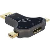 DeLock DisplayPort/DisplayPort Mini/USB C-HDMI M-F Adapter