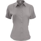22 - Dam Skjortor Henbury Ladies Wicking Short Sleeve Work Shirt - Slate Grey