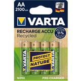 AA (LR06) Batterier & Laddbart Varta Recharge Accu Recycled AA 2100mAh 4-pack