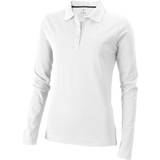 Dam - Långa ärmar Pikétröjor Elevate Oakville Long Sleeve Polo Shirt - White