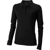 Dam - Långa ärmar Pikétröjor Elevate Oakville Long Sleeve Polo Shirt - Solid Black