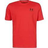 Under Armour Herr - Röda Kläder Under Armour Men's Sportstyle Left Chest Short Sleeve Shirt - Red/Black