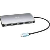 2.0 - Blåa Kablar I-TEC USB C - DisplayPort/HDMI/USB A/RJ45/3.5mm Adapter