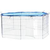 tectake Outdoor Rabbit Cage with Safety Net 140cm