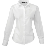 30 - Dam Skjortor Premier Women's Long Sleeve Poplin Blouse - White