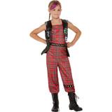 80-tal - Röd Dräkter & Kläder Smiffys Punk Rocker Costume
