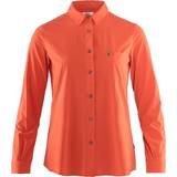 Plissering Skjortor Fjällräven Övik Lite Shirt LS W - Rowan Red