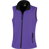 Dam - Skjortkrage Västar Result Women's Printable Softshell Bodywarmer - Purple/Black