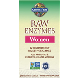 D-vitaminer - Zink Maghälsa Garden of Life Raw Enzymes Women 90 st
