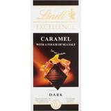 Nordamerika Konfektyr & Kakor Lindt Excellence Caramel with a Touch of Sea Salt Dark Chocolate Bar 100g
