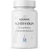 Holistic D-vitaminer Vitaminer & Mineraler Holistic K2 + D3 in Coconut Oil 60