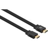 Manhattan HDMI-kablar Manhattan Flat HDMI-HDMI High Speed with Ethernet 2m