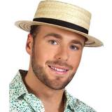 Beige - Tidstypiska Hattar Boland Adult Straw Canotier Hat