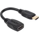 HDMI-kablar - Nickel - Standard HDMI-Standard HDMI Manhattan HDMI-HDMI M-F 0.2m