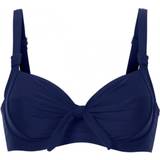 Blåa - Nylon Badkläder Abecita Capri Unique Underwire Bikini Bra - Navy Blue