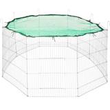 tectake Outdoor Rabbit Cage with Safety Net 204cm