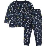 Ekologisk bomull Pyjamasar Barnkläder Name It Space Noos Night Set - Blue/Dark Sapphire (13190225)