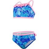 Blåa Bikinis Barnkläder Speedo Disney Frozen Allover 2-piece Swimsuit - Beautiful Blue/Turquoise/Pink Splash (807971C783)