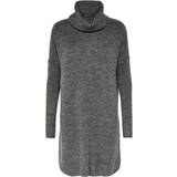 Dam - Ull Klänningar Only Jana Long Knitted Dress - Grey/Dark Grey Melange