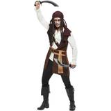 Brun - Pirater - Övrig film & TV Dräkter & Kläder Smiffys Dark Spirit Pirate Costume Brown