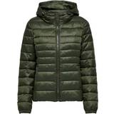 Only Dam - Vinterjackor Only Short Quilted Jacket - Green/Forest Night