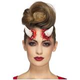 Djävular & Demoner - Vit Maskeradkläder Smiffys Make-Up FX, Latex Devil Horn Prosthetics