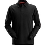 Herr - Polyester Pikétröjor Snickers Workwear AllroundWork Rugby Jersey - Black