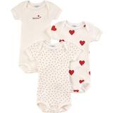98 Bodys Petit Bateau Baby Girls Short Sleeved Heart Pattern Organic Cotton Bodysuits 3-pack-Variante-1 (A00BB00)